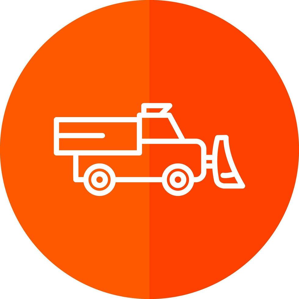 Snowplow Vector Icon Design