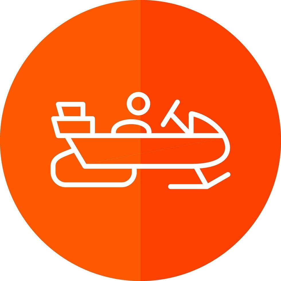 Snowmobile Vector Icon Design