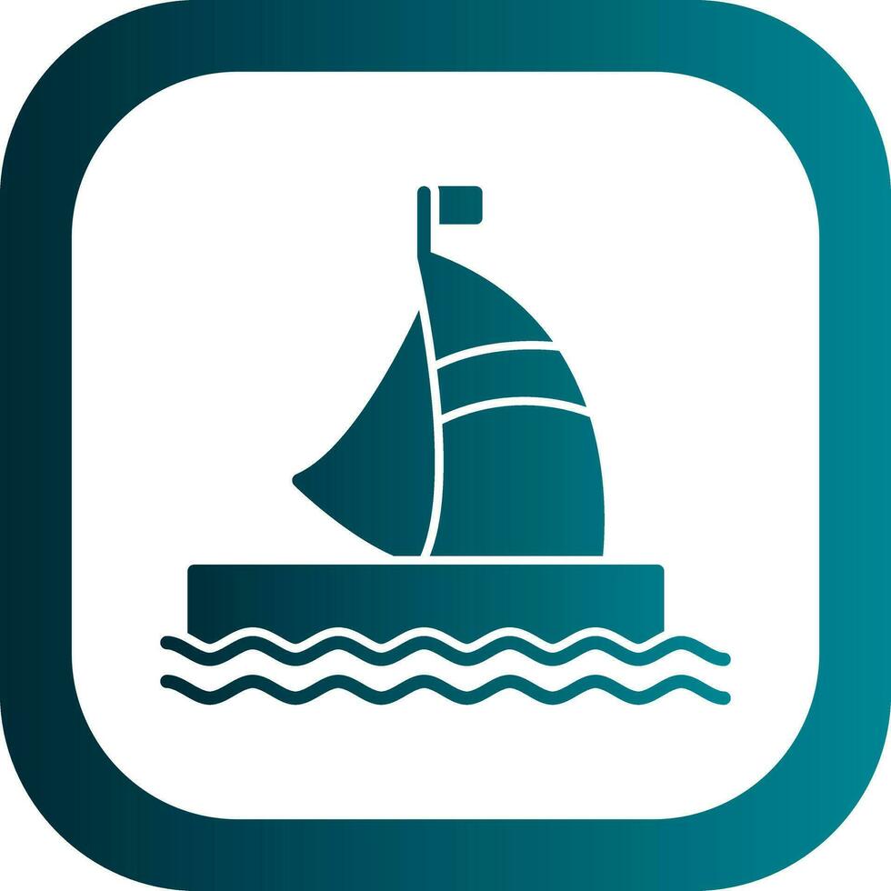 Houseboat Vector Icon Design