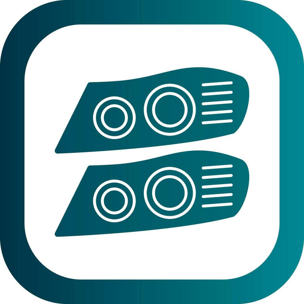 Car lights Vector Icon Design