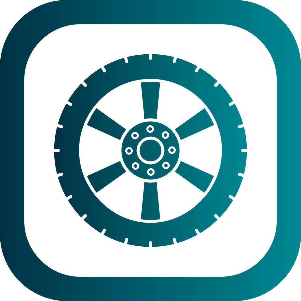 Alloy wheel Vector Icon Design