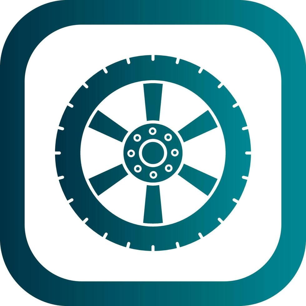 Alloy wheel Vector Icon Design