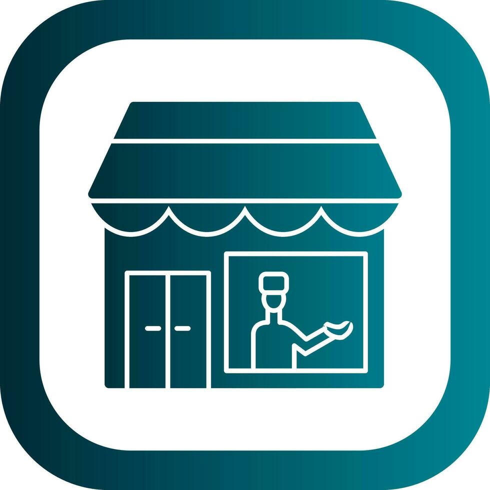 Shopkeeper Vector Icon Design