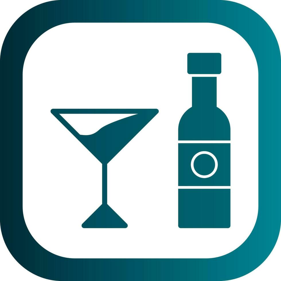 Alcoholic drink Vector Icon Design