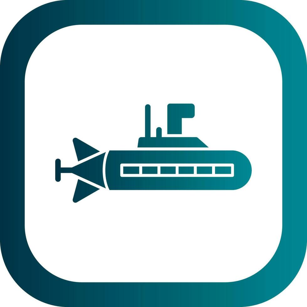 Submarine Vector Icon Design