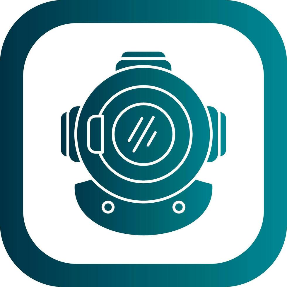 Diving helmet Vector Icon Design