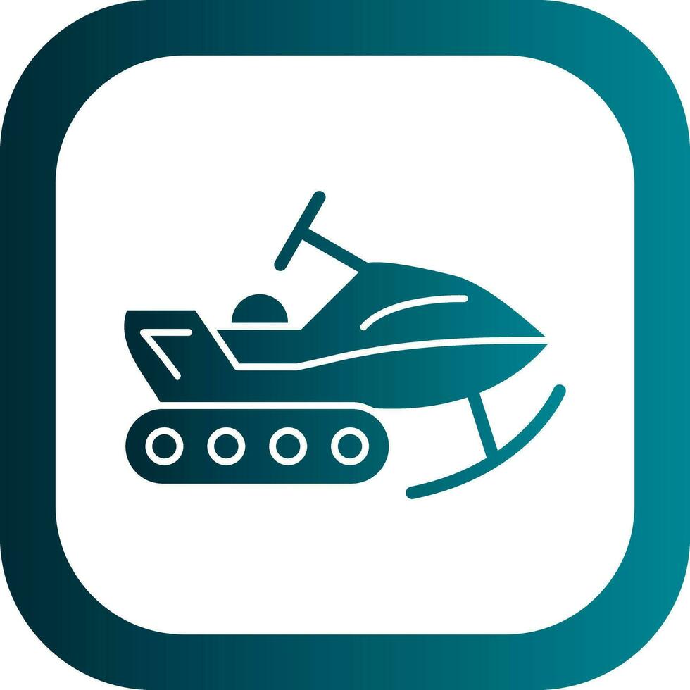 Snowmobile Vector Icon Design