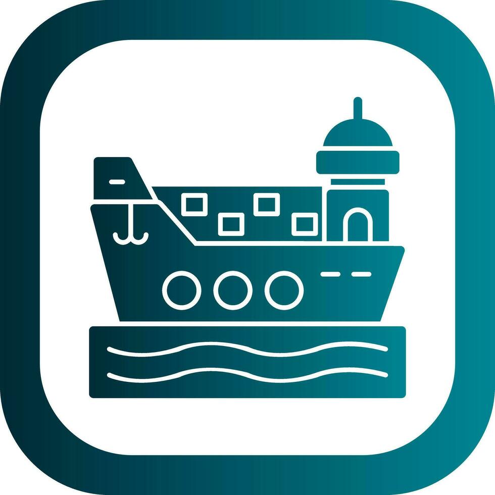 Cargo ship Vector Icon Design