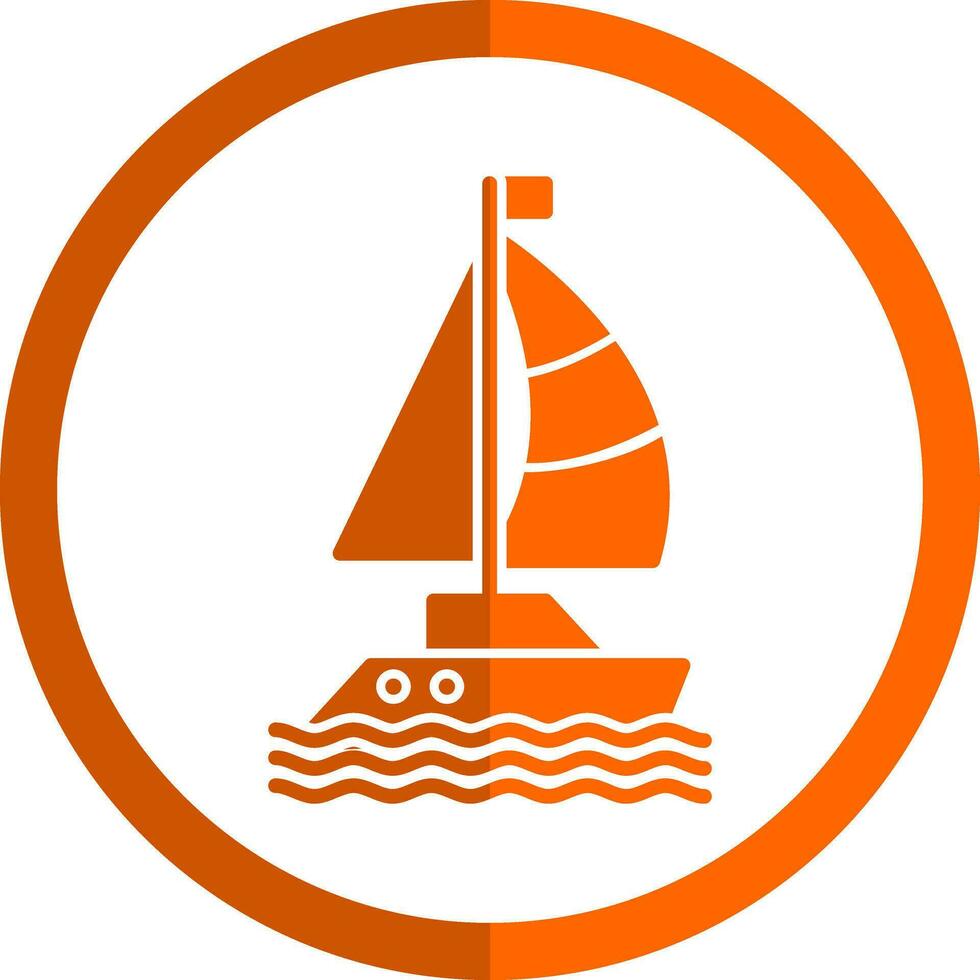Sailboat Vector Icon Design