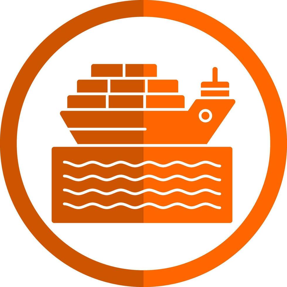 Cargo ship Vector Icon Design