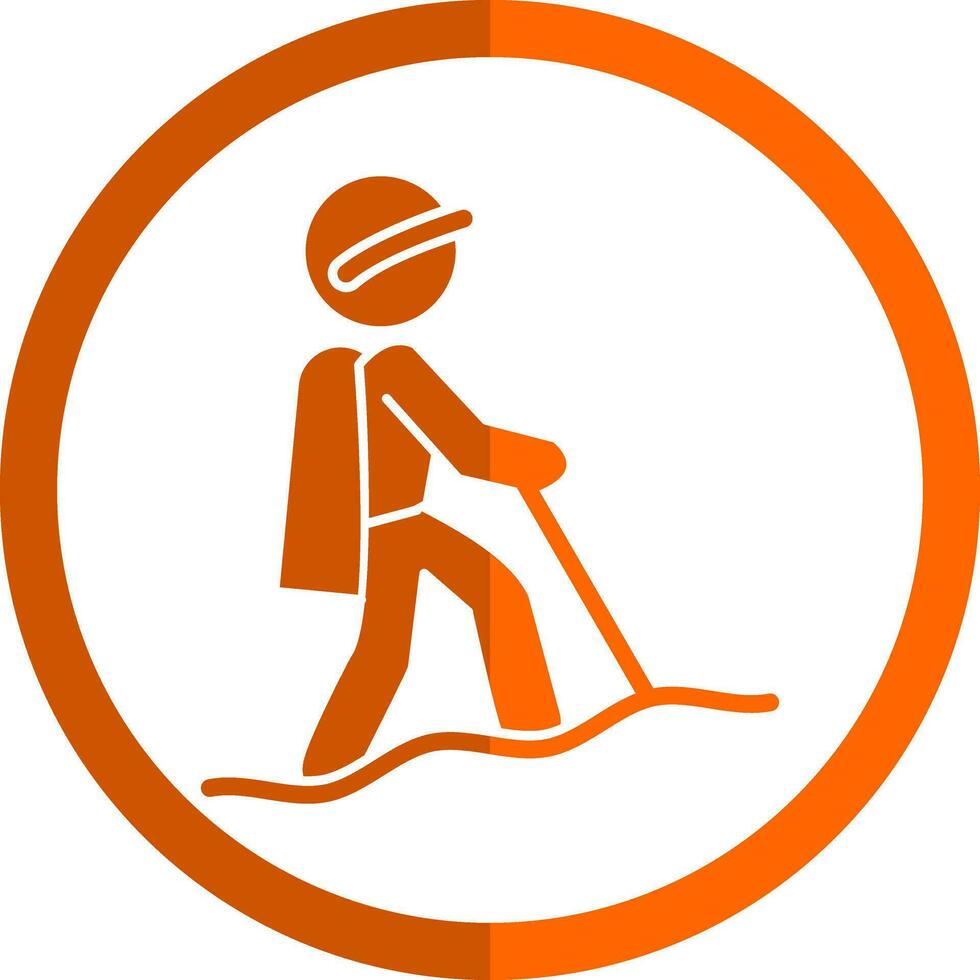 Hiking Vector Icon Design