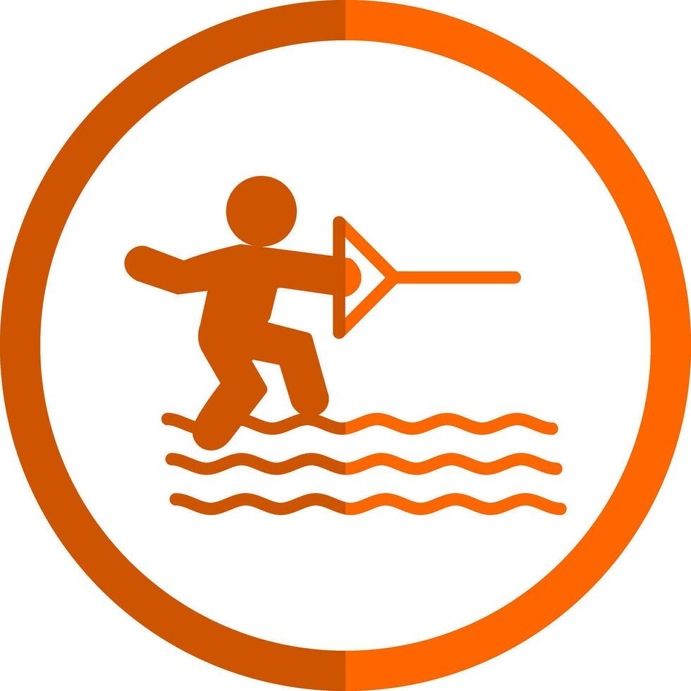 Water ski Vector Icon Design