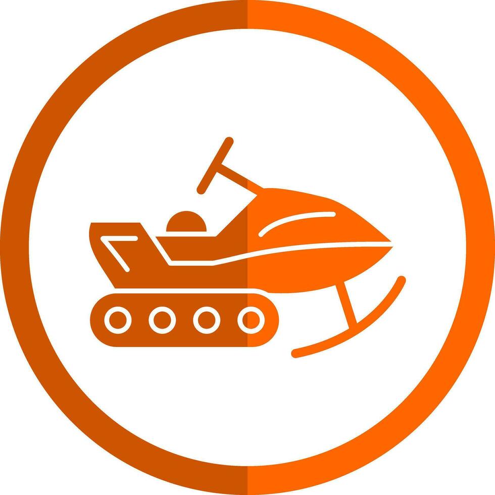 Snowmobile Vector Icon Design