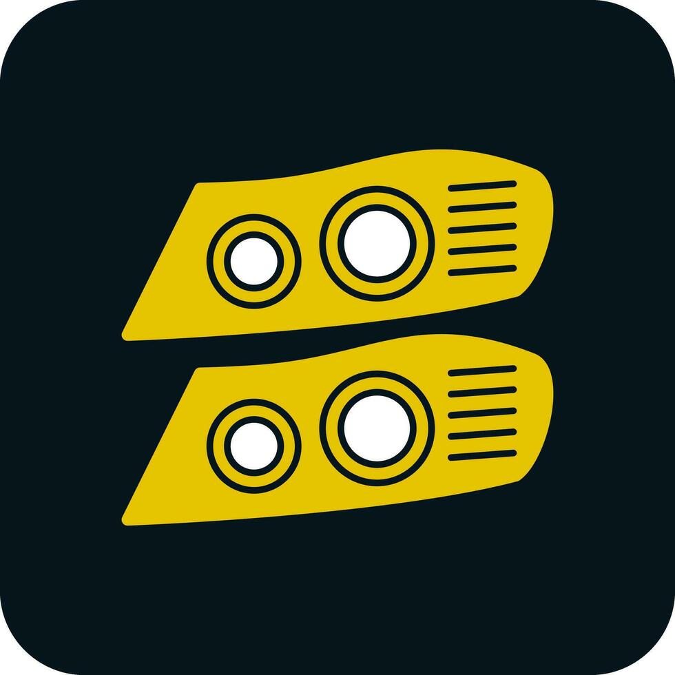 Car lights Vector Icon Design