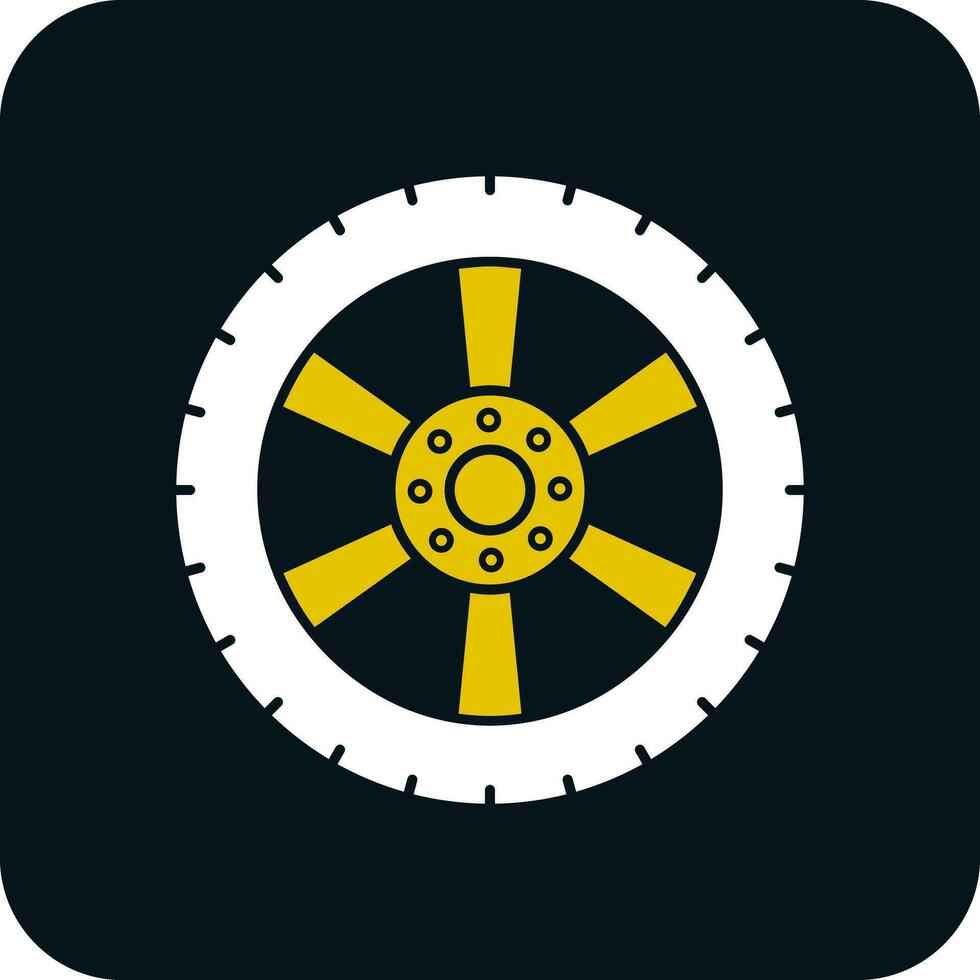 Alloy wheel Vector Icon Design