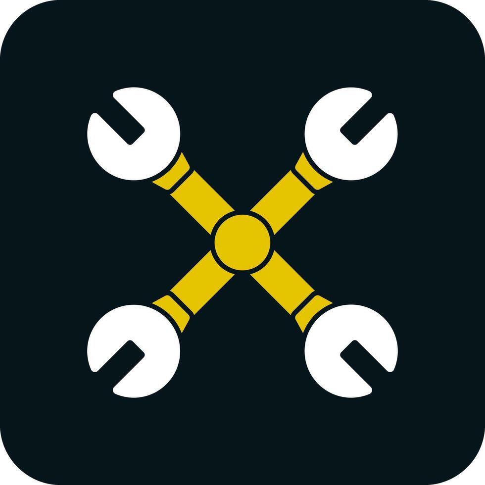 diseño de icono de vector de llave cruzada