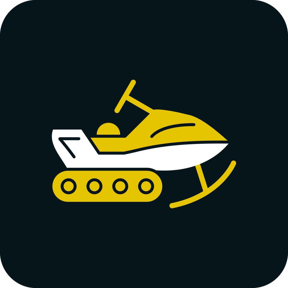 Snowmobile Vector Icon Design