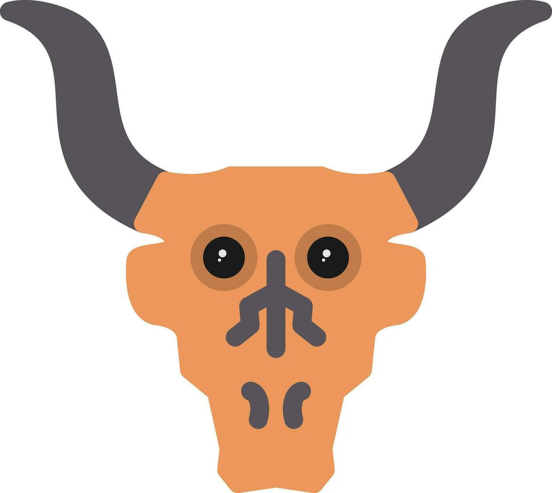 Bull Skull Vector Icon Design