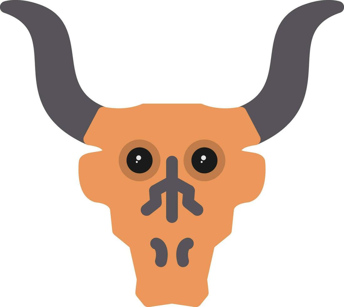 Bull Skull Vector Icon Design