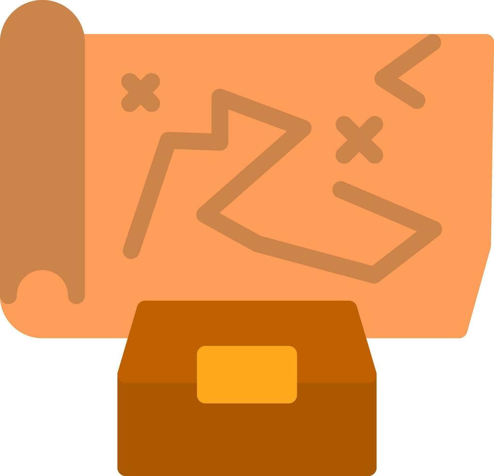 Treasure Map Vector Icon Design