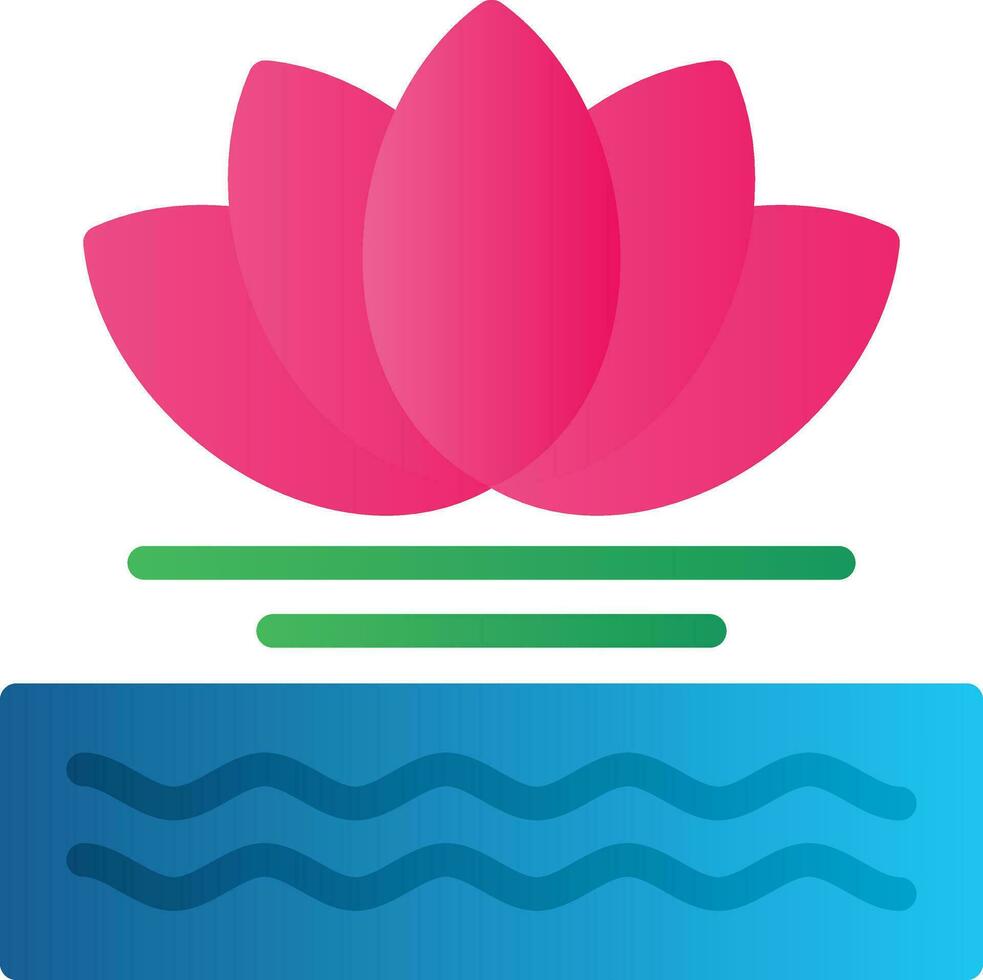 Water Lily Vector Icon Design