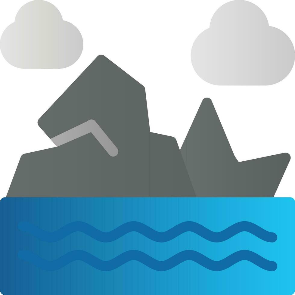 Glacier Vector Icon Design