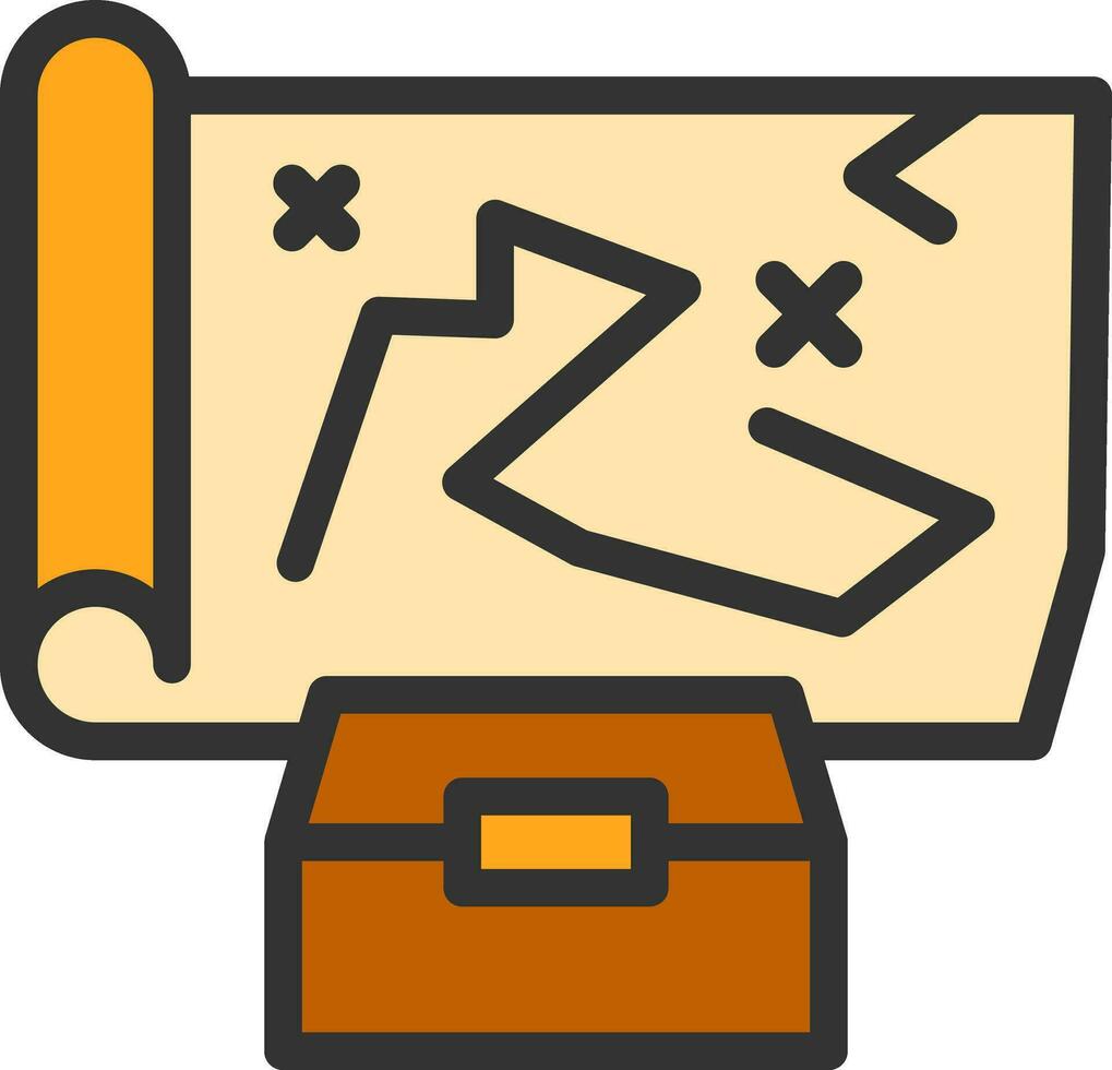 Treasure Map Vector Icon Design