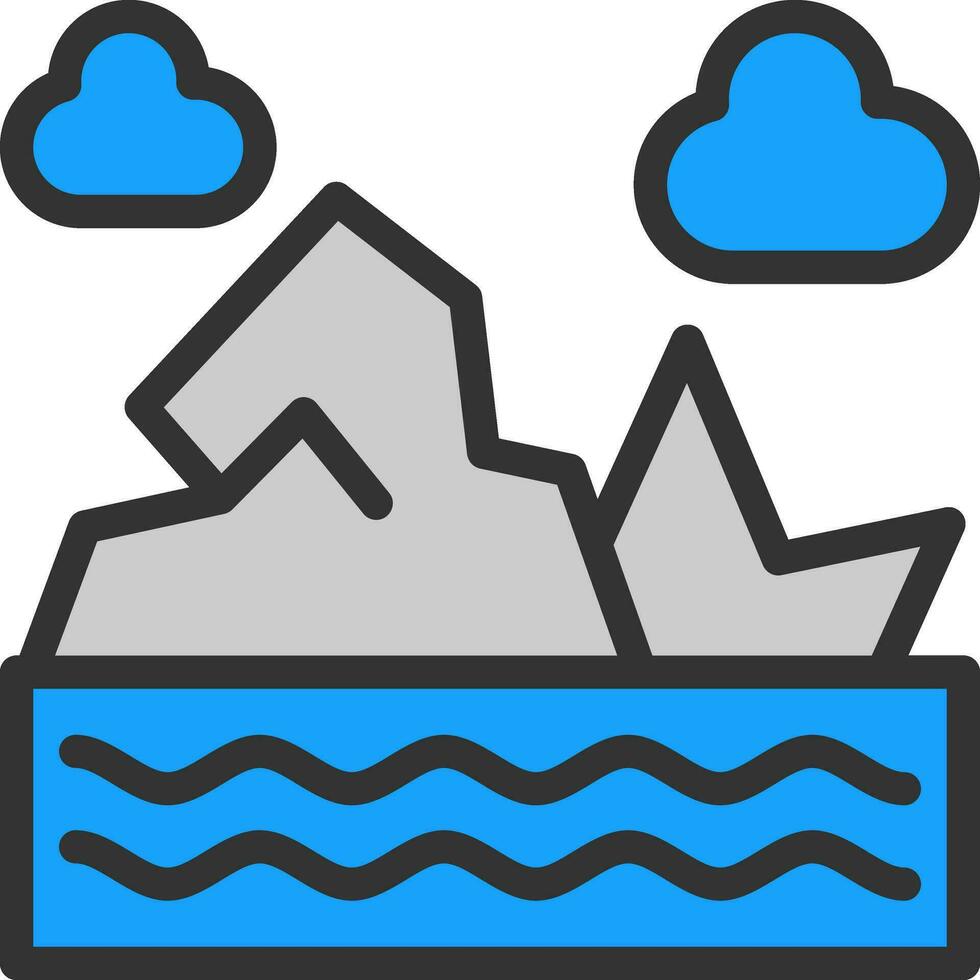 glaciar vector icono diseño