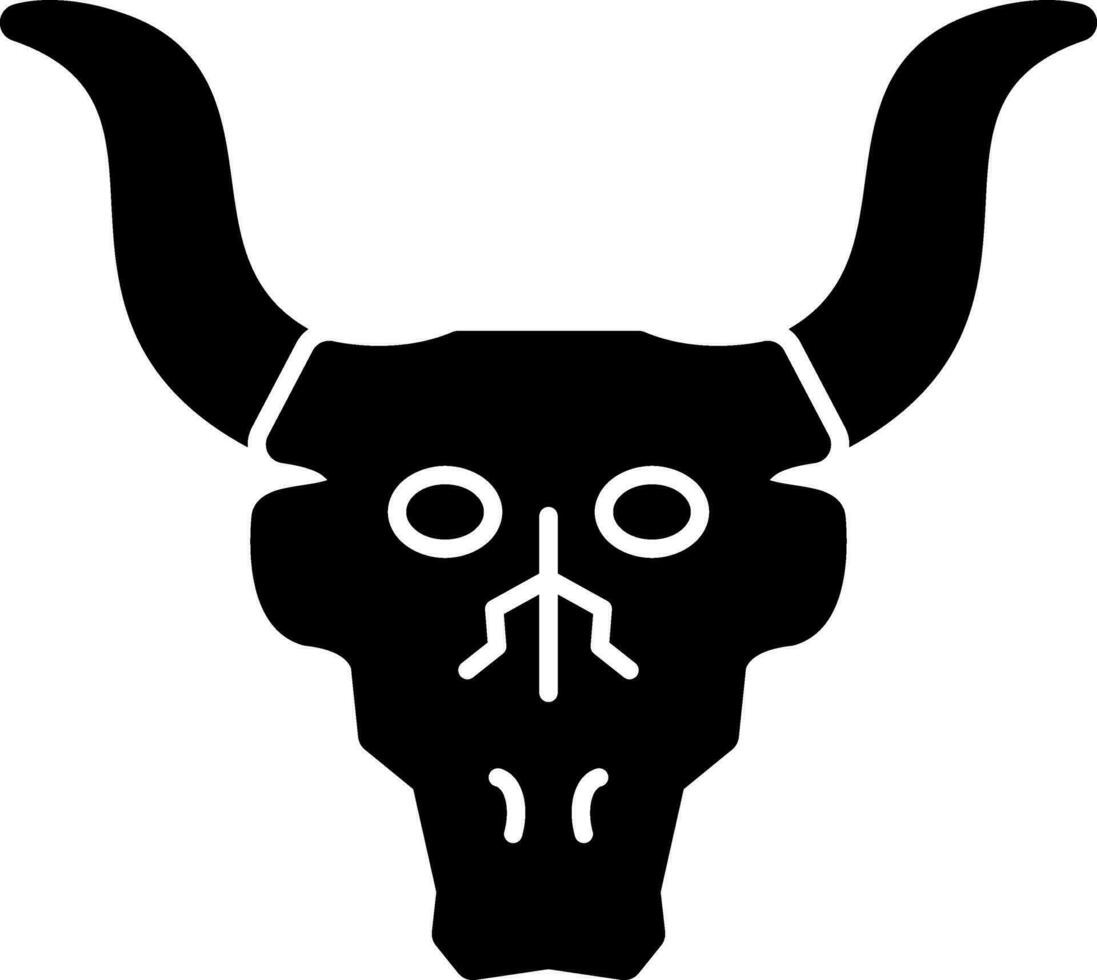 Bull Skull Vector Icon Design