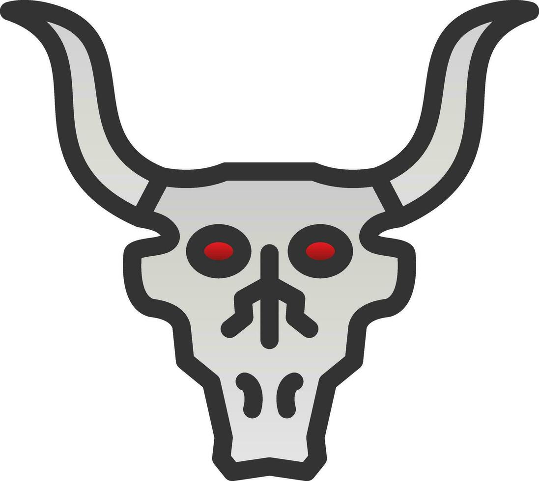 Bull Skull Vector Icon Design