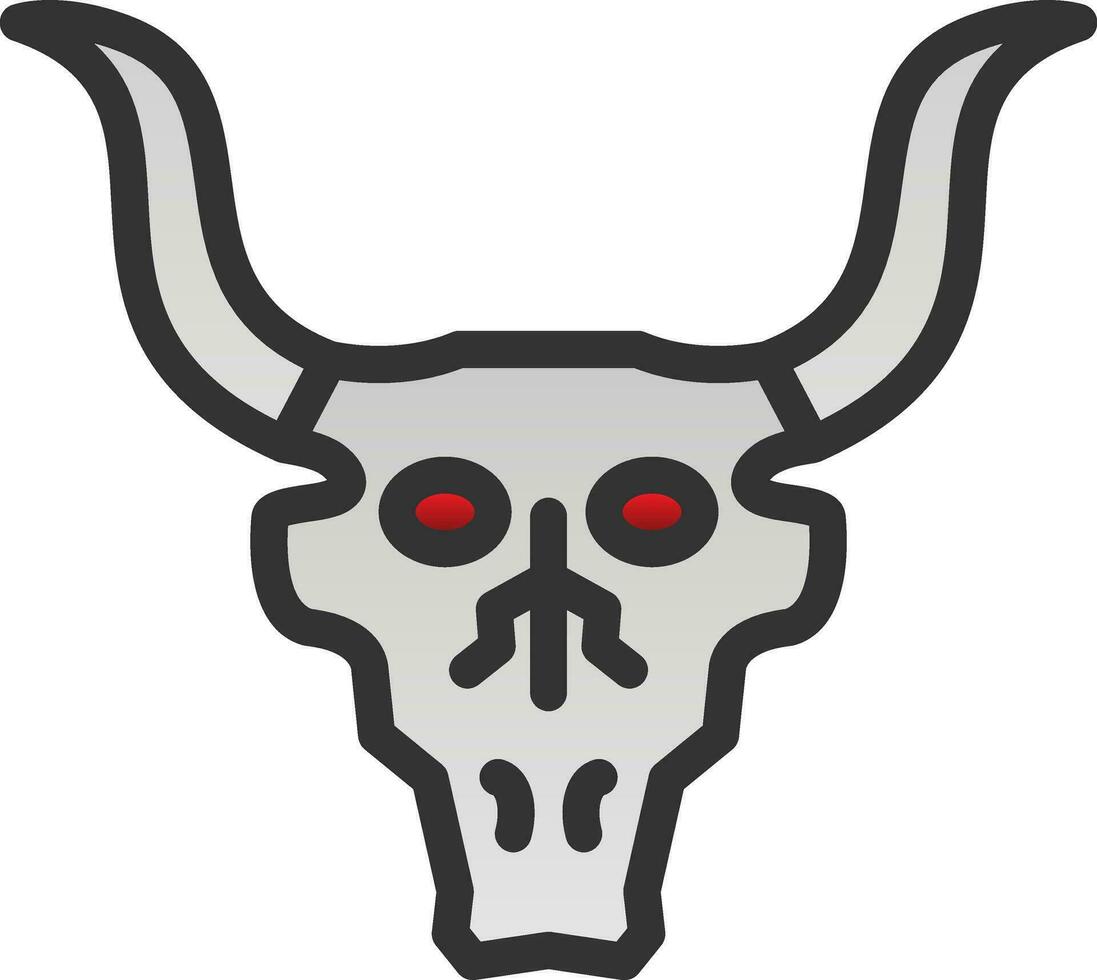 Bull Skull Vector Icon Design