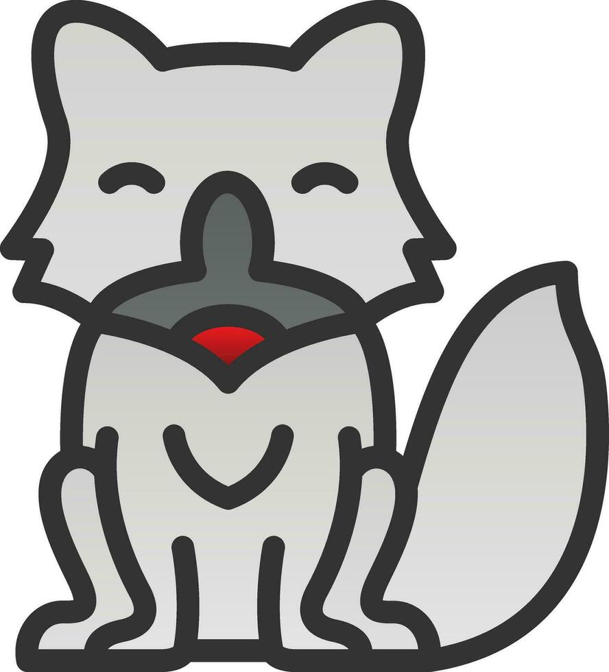 Arctic FOx Vector Icon Design