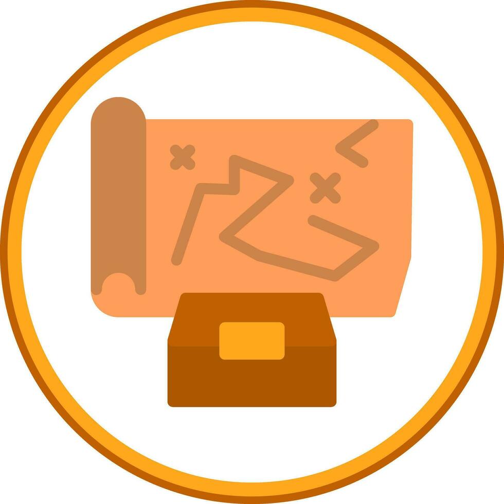 Treasure Map Vector Icon Design