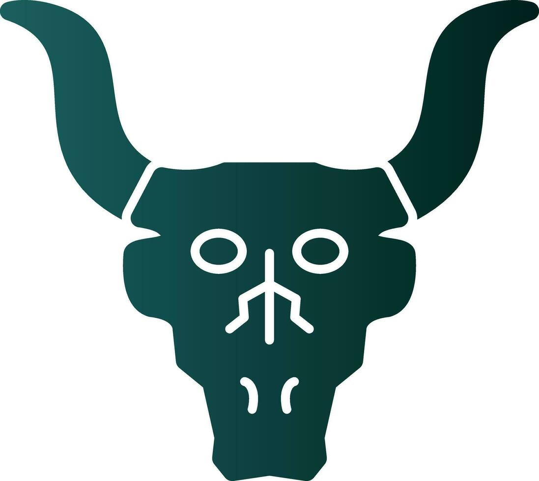 diseño de icono de vector de cráneo de toro