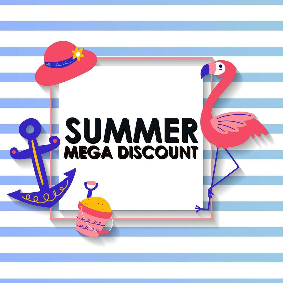 verano rebaja folleto descuento vector. especial precio oferta cupón para social medios de comunicación correo, promoción anuncio, compras volantes, vale, sitio web Campaña y publicidad vector