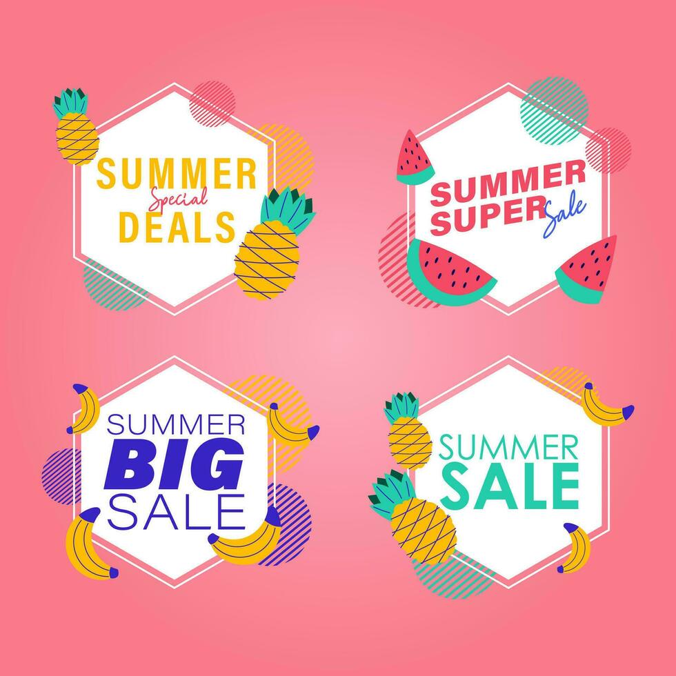 summer sale signs brochure vector. Special price offer coupon for social media post,  promotion ad, shopping flyer, voucher, website campaign and advertising vector