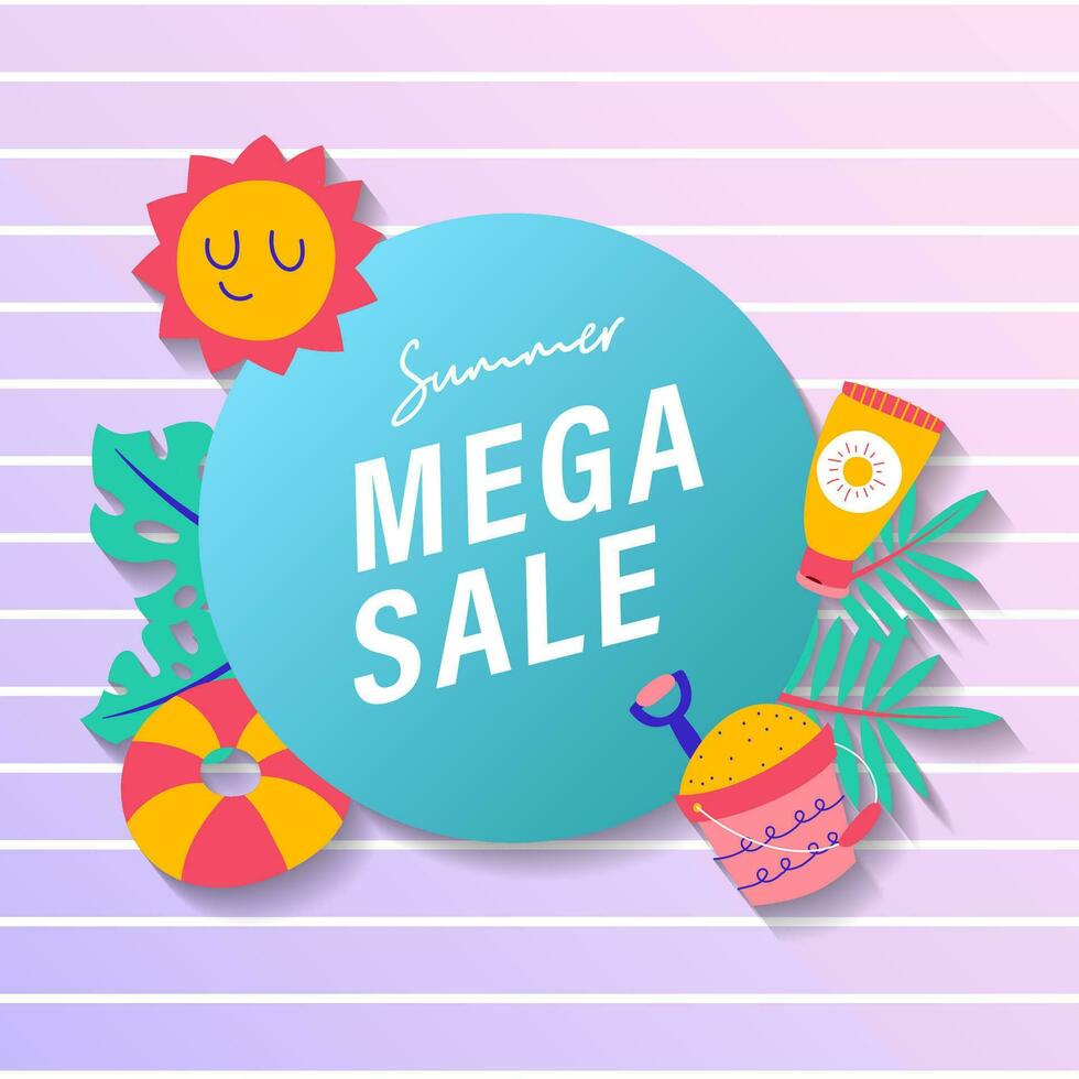 Summer sale brochure discount vector. Special price offer coupon for social media post,  promotion ad, shopping flyer, voucher, website campaign and advertising vector
