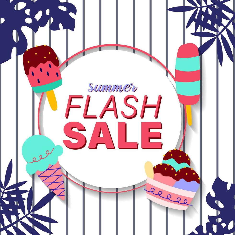 Summer sale brochure discount vector. Special price offer coupon for social media post,  promotion ad, shopping flyer, voucher, website campaign and advertising vector