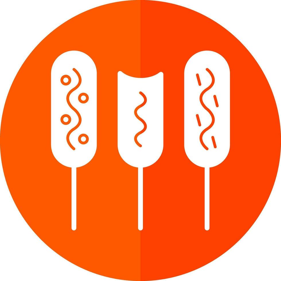 Corn dog Vector Icon Design