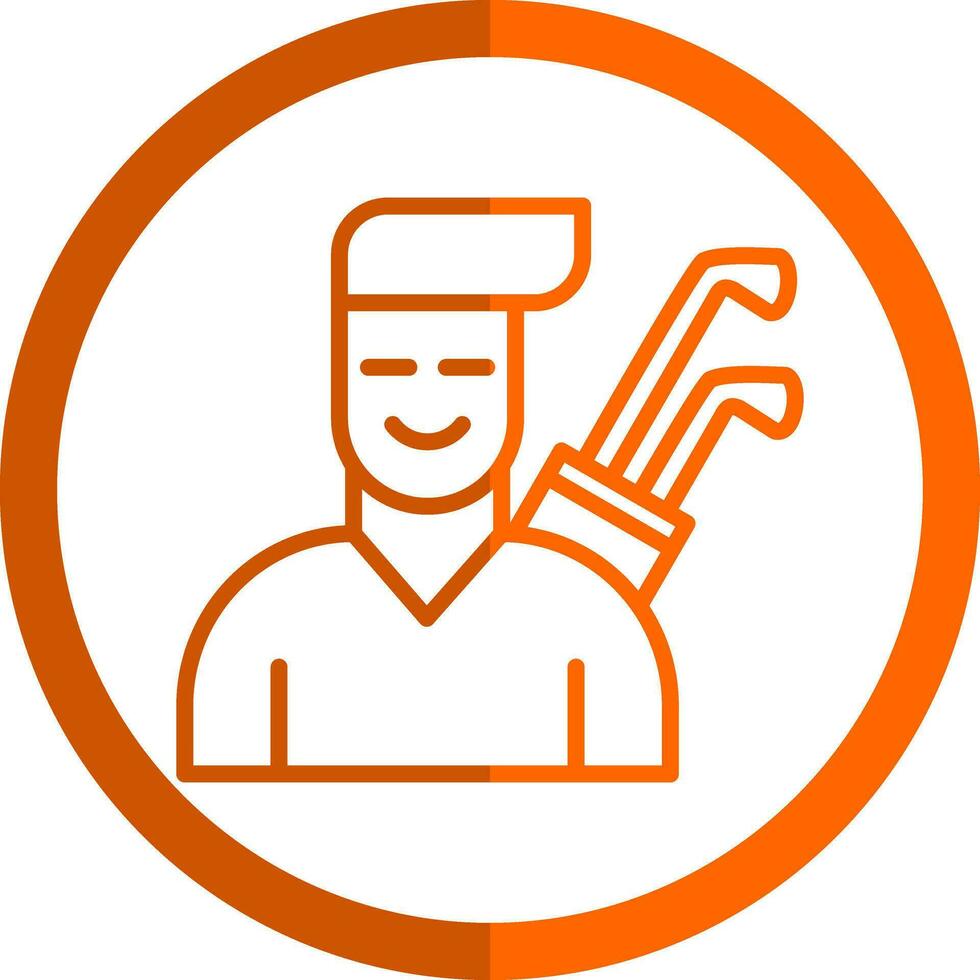 Golfer Vector Icon Design