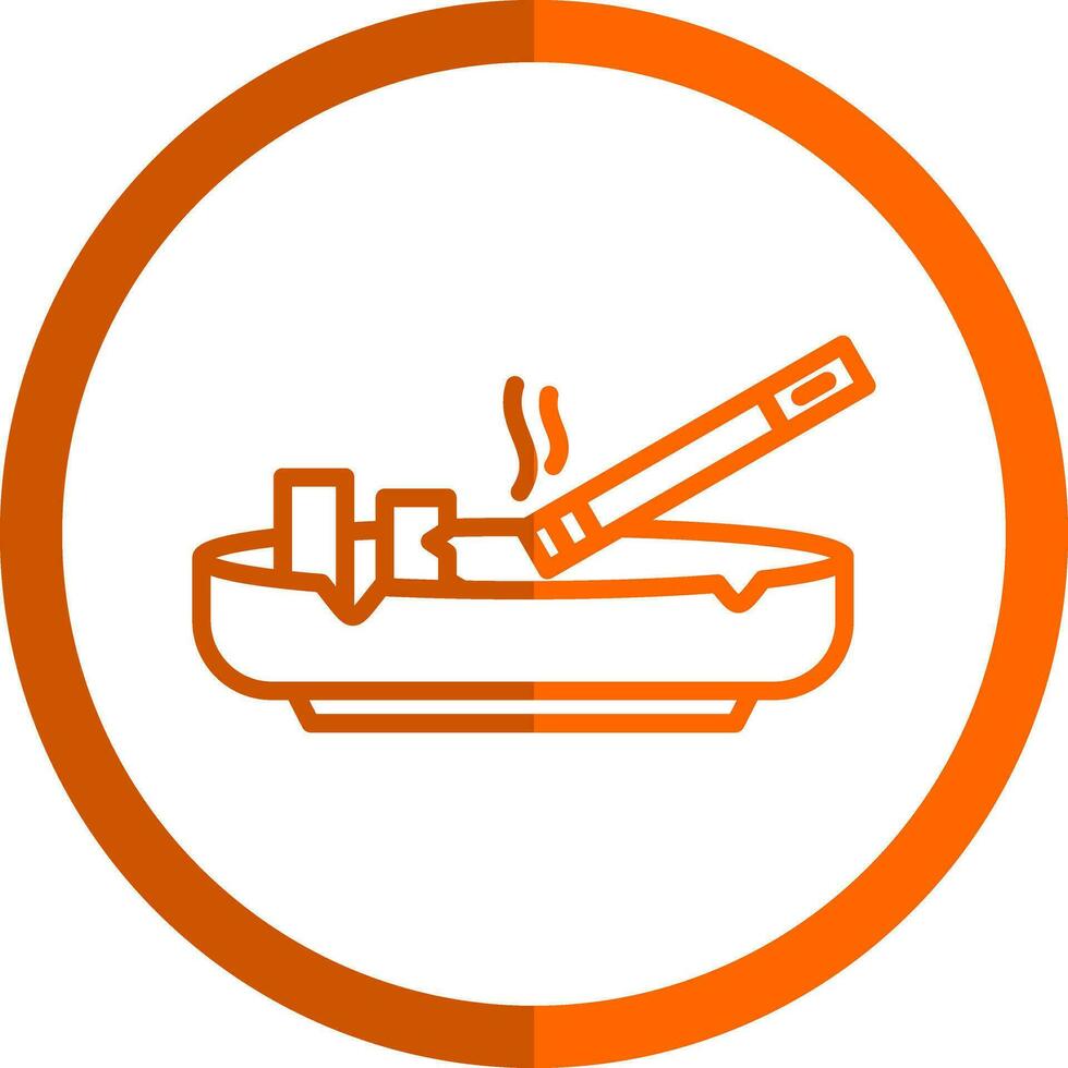 Ashtray Vector Icon Design