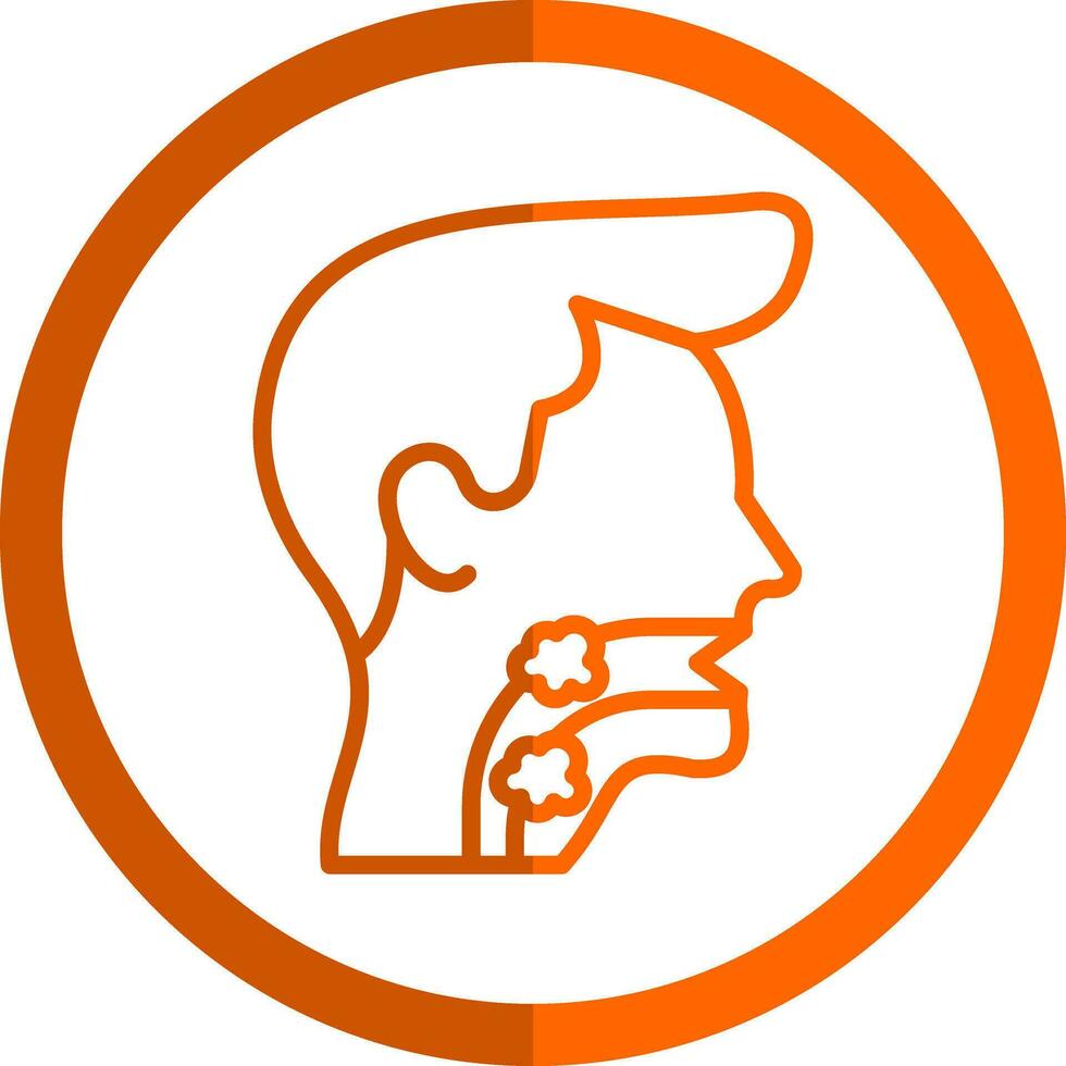 Throat cancer Vector Icon Design