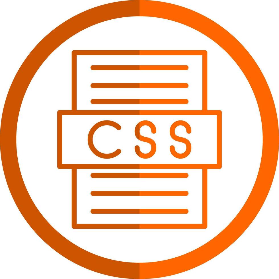 diseño de icono de vector de archivo css