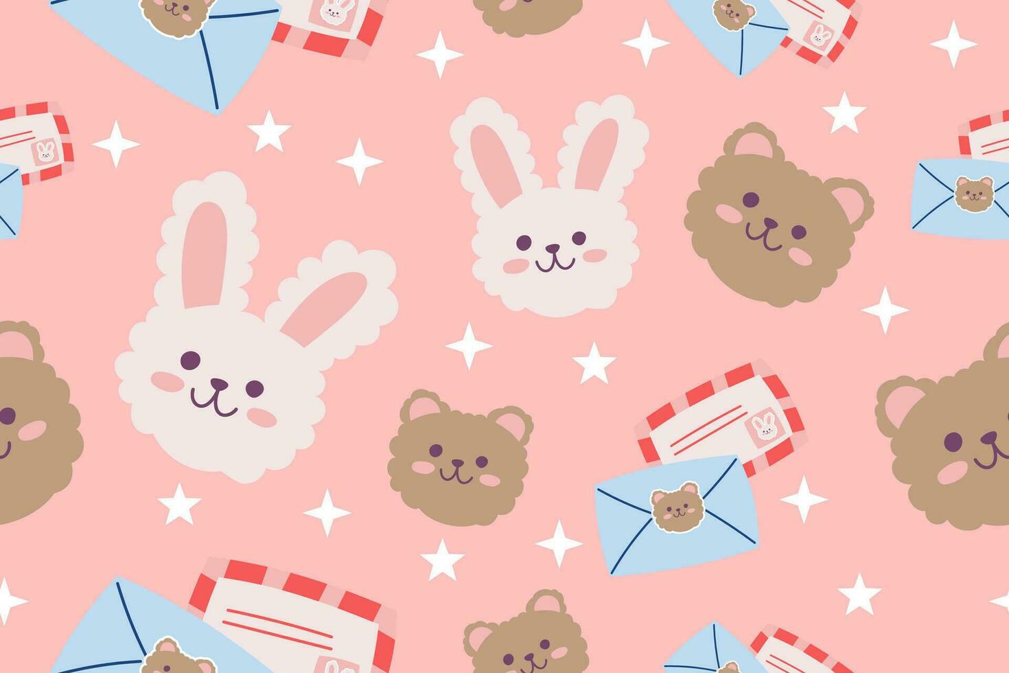 Cute Stationery and office supply Seamless Pattern Background. Back to school theme for wrapping paper, textile, or apparel vector