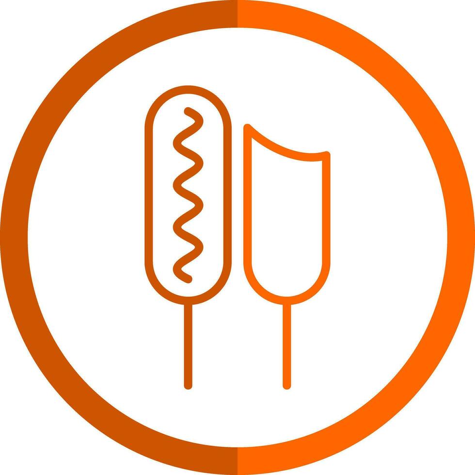 Corn dog Vector Icon Design