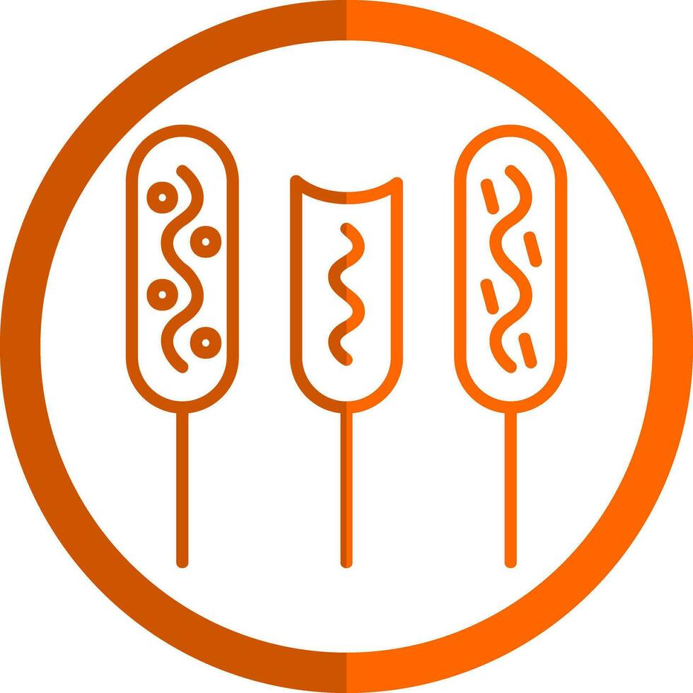 Corn dog Vector Icon Design