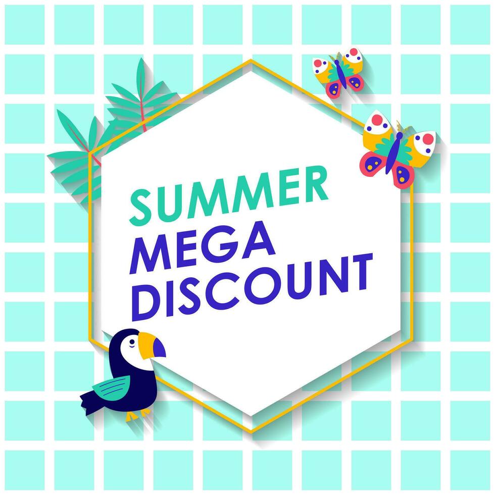 Summer sale brochure discount vector. Special price offer coupon for social media post,  promotion ad, shopping flyer, voucher, website campaign and advertising vector