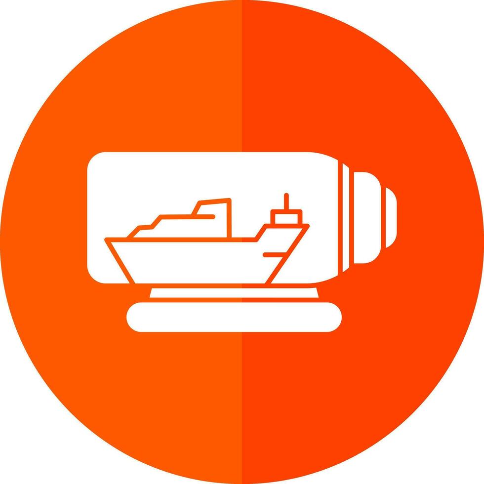 Ship in a bottle Vector Icon Design