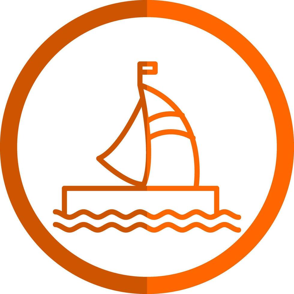Houseboat Vector Icon Design