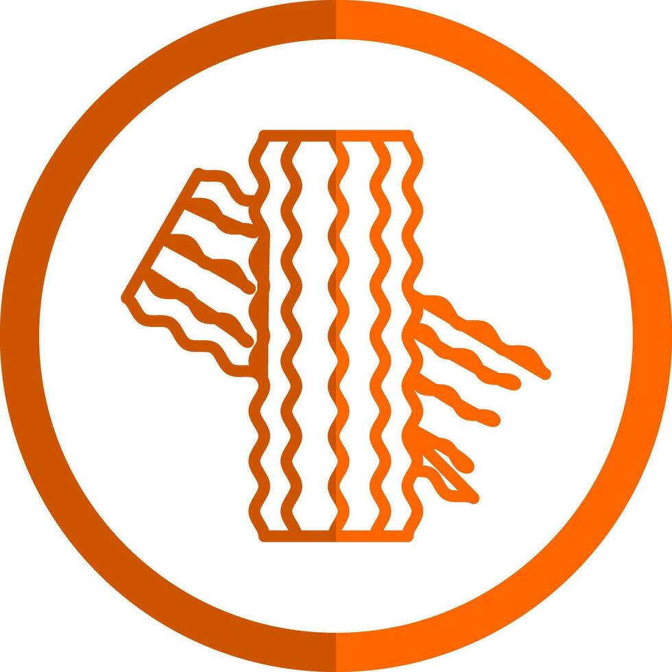 Bacon pie Vector Icon Design